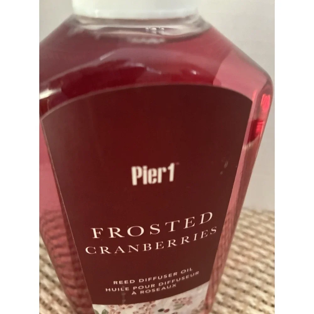 Original Pier 1 Imports Frosted Cranberries Reed Diffuser Oil Refill 15 oz